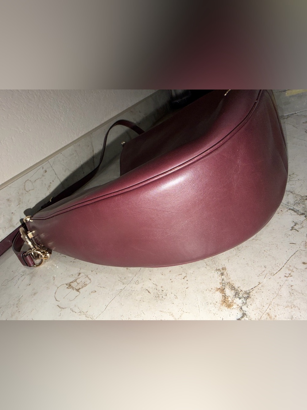 Coach Nomad Burgundy Leather Hobo with Gold Hardware - Picture 11 of 15